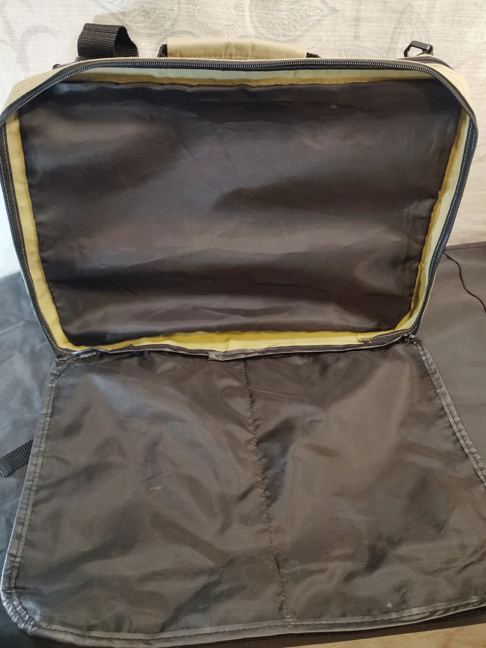 Tan Messenger Bag/ Backpack - Lightweight  W/ Shoulder Straps
